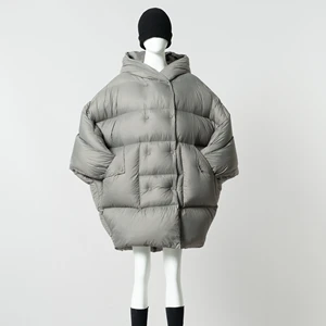 95% Mulard White Duck down Puffer Jacket 800 Fill Power Windproof Zippers & Logo Decorations on Collars Long for Winter