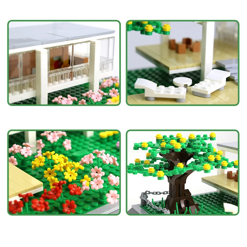 Farnsworth House Educational LEGO 3D Puzzle for Kids 5-7