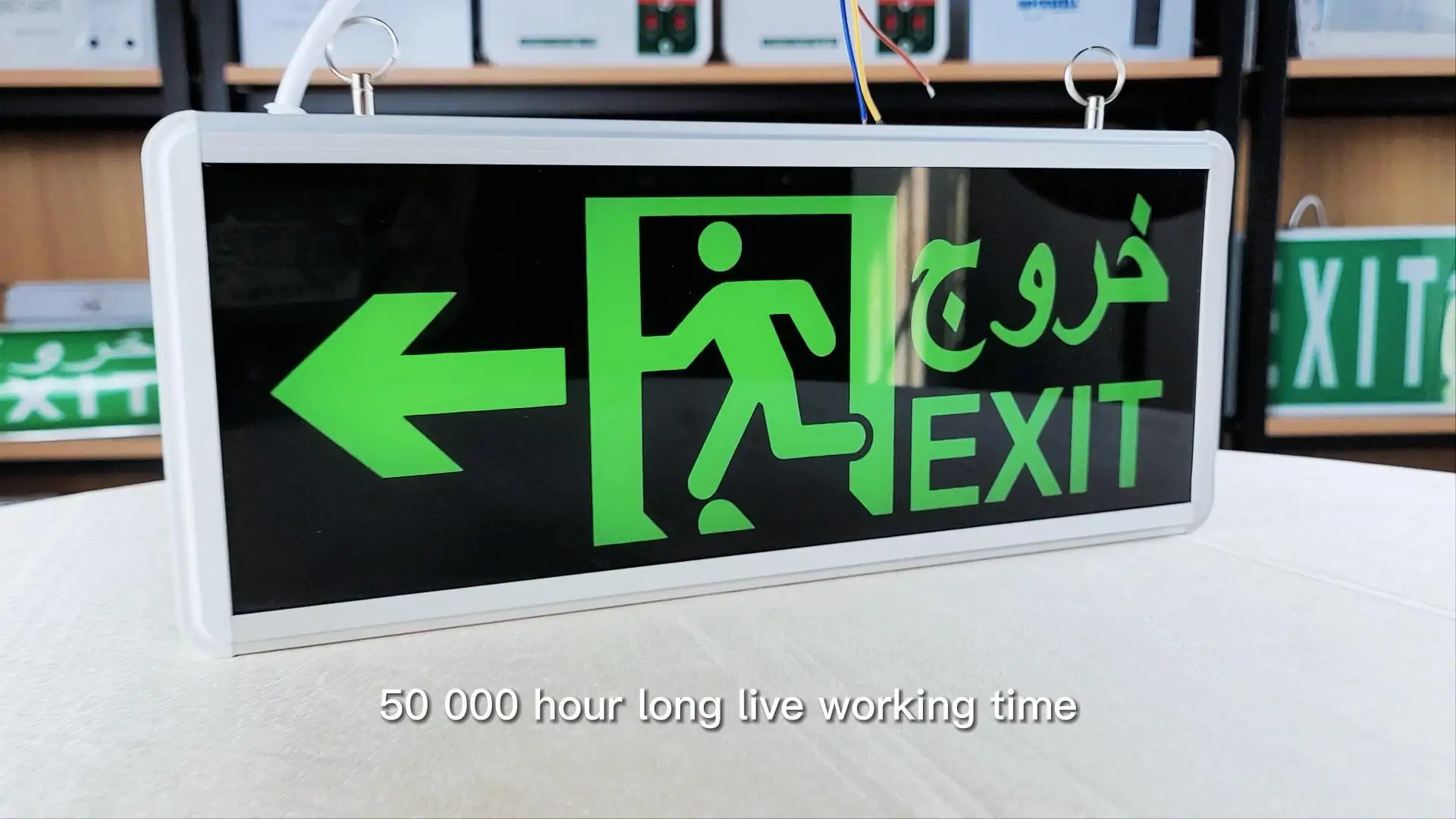 Customized Ceiling Mounted Led Emergency Exit Sign Indoor Rechargeable