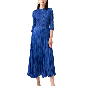 Women's Pleated Dress Temperament Dress Fashionable Casual Design With Irregular Summer Plus Size Dres