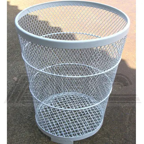 Galvanized Mild Steel Wire Waste Paper Baskets Metal Paper Waste Bin