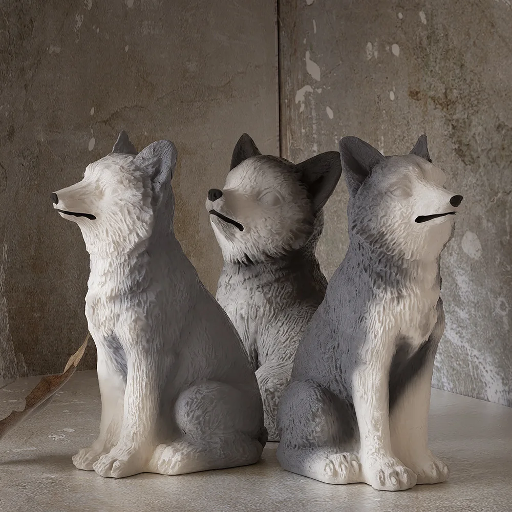 3-dimensional Candle Mold Nine-tailed Foxes Shape Craft Silicone Mold For Making