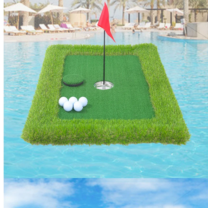 Amphibious Mini Floating Pool Golf Game Set Backyard Chipping Practice