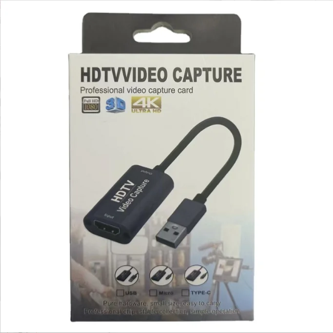 1080p Hdmi аудио-и видеозахват съемная карта для USB Otg устройства запись аудио в реальном времени коробка записей трансляция данных мобильного