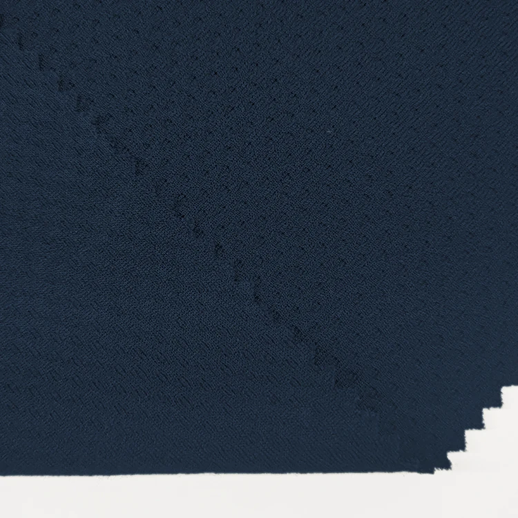 Solid Knitted Birds Eye Material Polyester Fabric , Breathable 100% Polyester Eyelet Fabric for Sportswear/ manufacture
