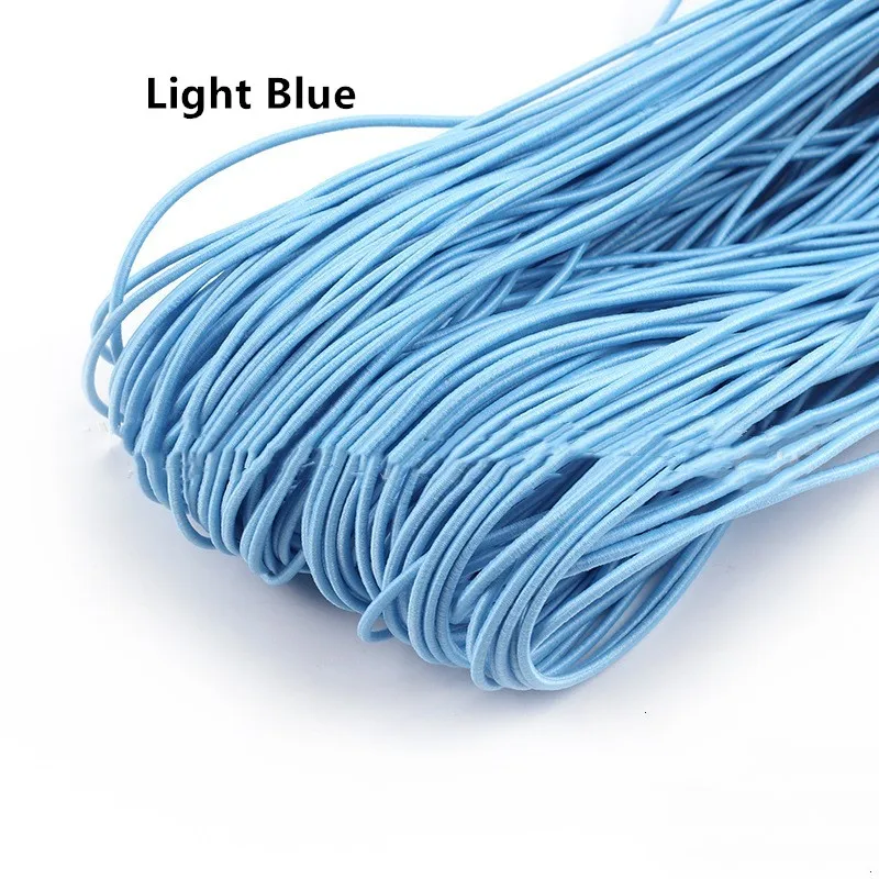 Blue Metallic Elastic Cord, 2mm x 50 yards-ELST2-BL