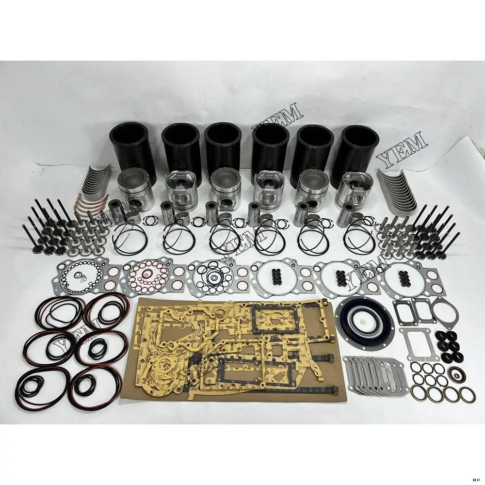 New Product 6D170 Engine Cylinder Liner Kit With Full Gasket Kit Engine Bearings Set Valves for Komatsu Excavator Part