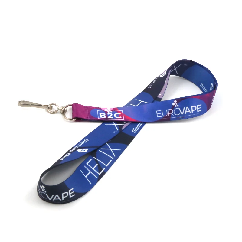 Polyester material keychain custom lanyard with logo