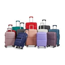 new PP luggage logo 3pcs 4pcs sets of trolley bags Foreign trade universal wheel password box suitcase suitcase boarding bags