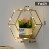 Large gold single hexagon