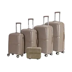 14/20/24/28inches PP Hard Shell Spinner Trolley Suitcases with 4-Wheel TSA Lock Lightweight Design for Business & Holiday Trips