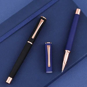 New Pen Luxury High Quality Blue Customized Logo Gift Metal Roller Ball Pen