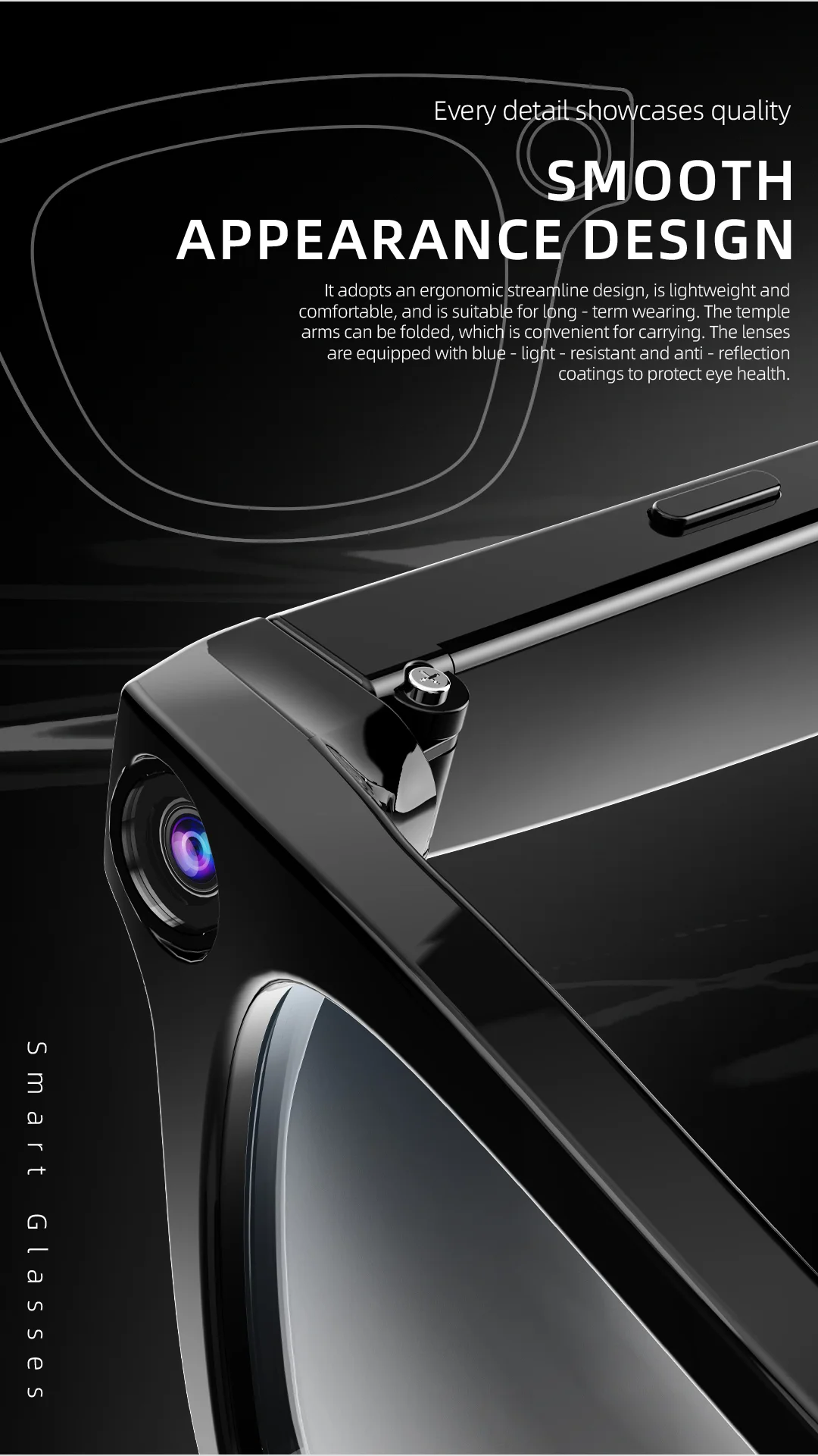 Chinese factory supplier supply  Sanvnet Gs3 Smart Glasses 2025 With 800w Hd Camera Wi-fi Transmission Record Bt Call Music Dual Lenses Smart Wearable Headset - Buy Smart Ai Glasses smart Wearable Headset smart Glasses With Camera