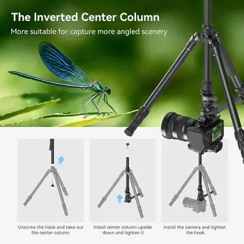 SmallRig CT190 Professional Video Tripod, 72" Camera Tripod with Leveling Base, Monopod Conversion, Video Tripod for Travel product image