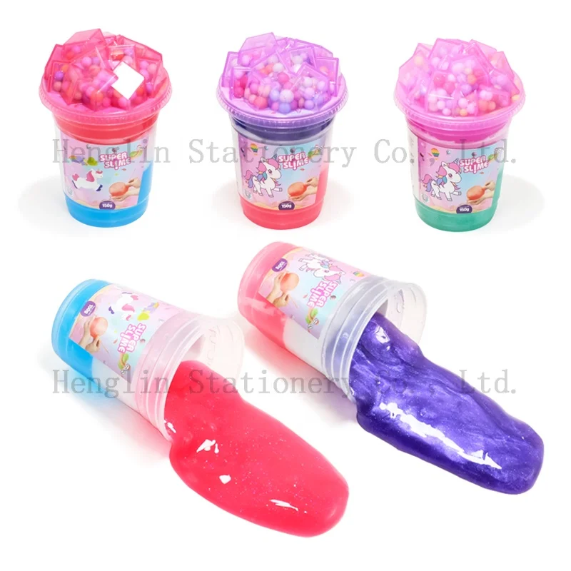 Tratar Volar cometa el propósito Source 2021 Hot sale ice cream shape multi-colors jelly soft slime kit kids  blow bubble slime toy with foam beads glitter charm slime on m.alibaba.com