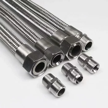 SUS 304/316L Corrosion resistant flange connection stainless steel flexible metal hose