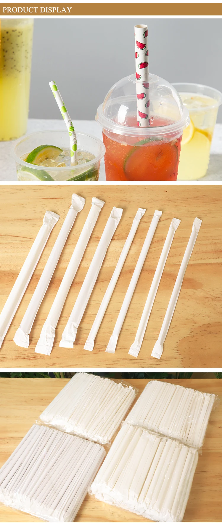 super Extra super long pp milkshake straw wrapped bubble tea straw disposable plastic drinking straws details