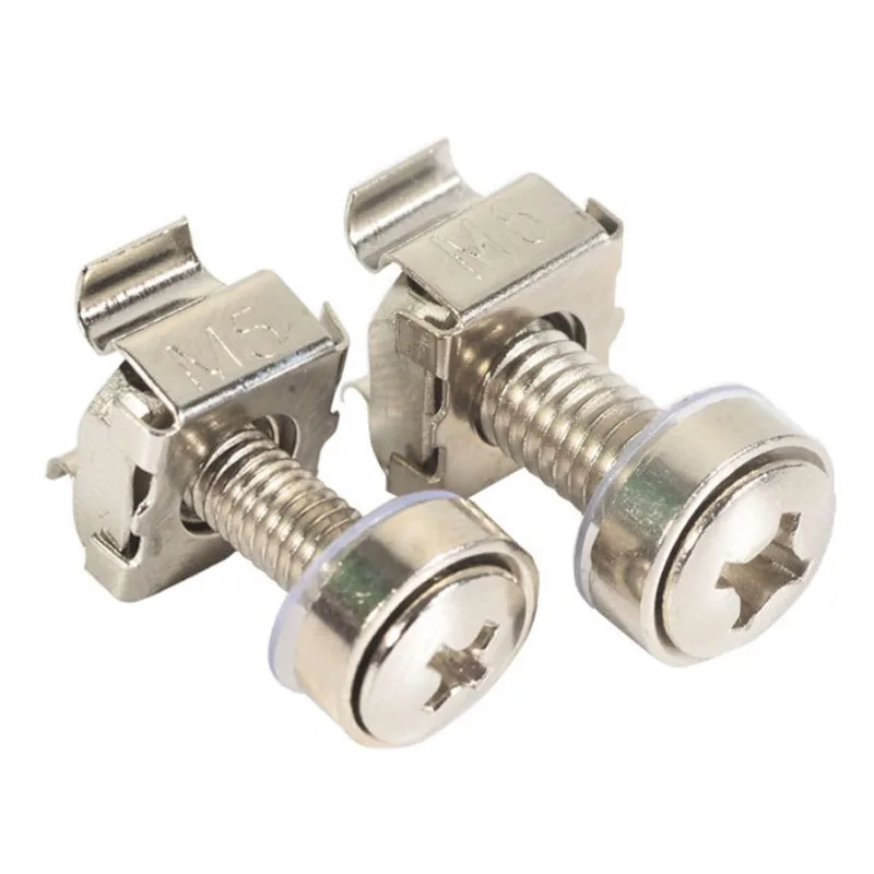 Pvc Washers and Cage Nuts Set Assembled Phillips Pan Head Cabinet Server Rack Crown Screws