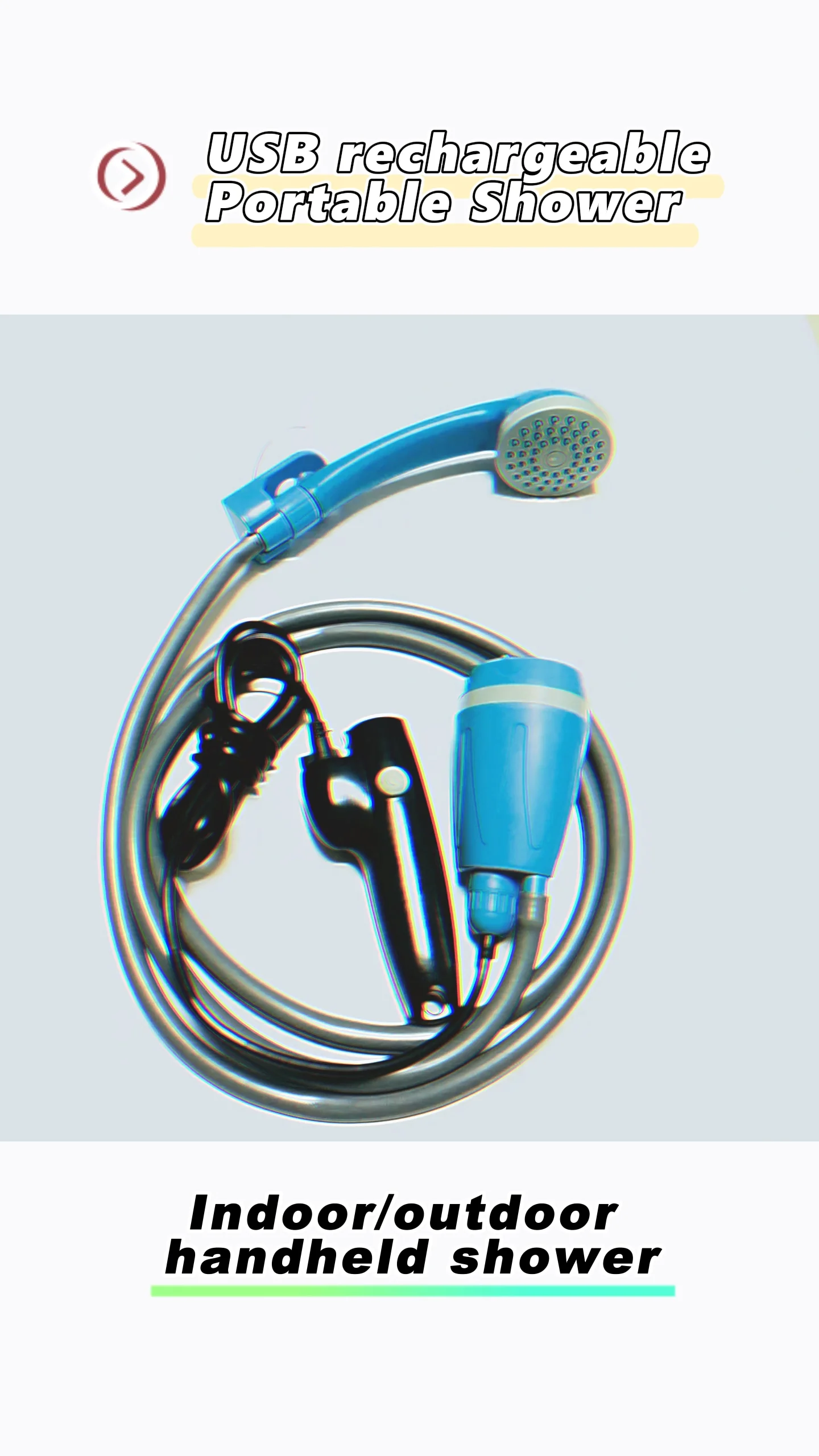 Portable Outdoor Shower,Usb Battery Powered - Compact Handheld ...