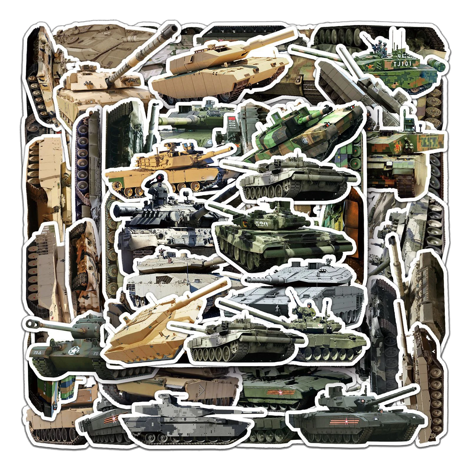 Panzer Window Sticker 50pcs Panzer Tank Stickers Book Water Bottle Skateboard Luggage Laptop ...