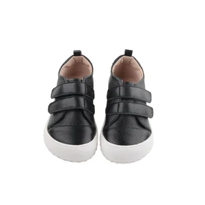 Babyhappy Patent Leather Kids Baby Anti-Slip Round Wide Toe Fingers Ergonomic Shoes