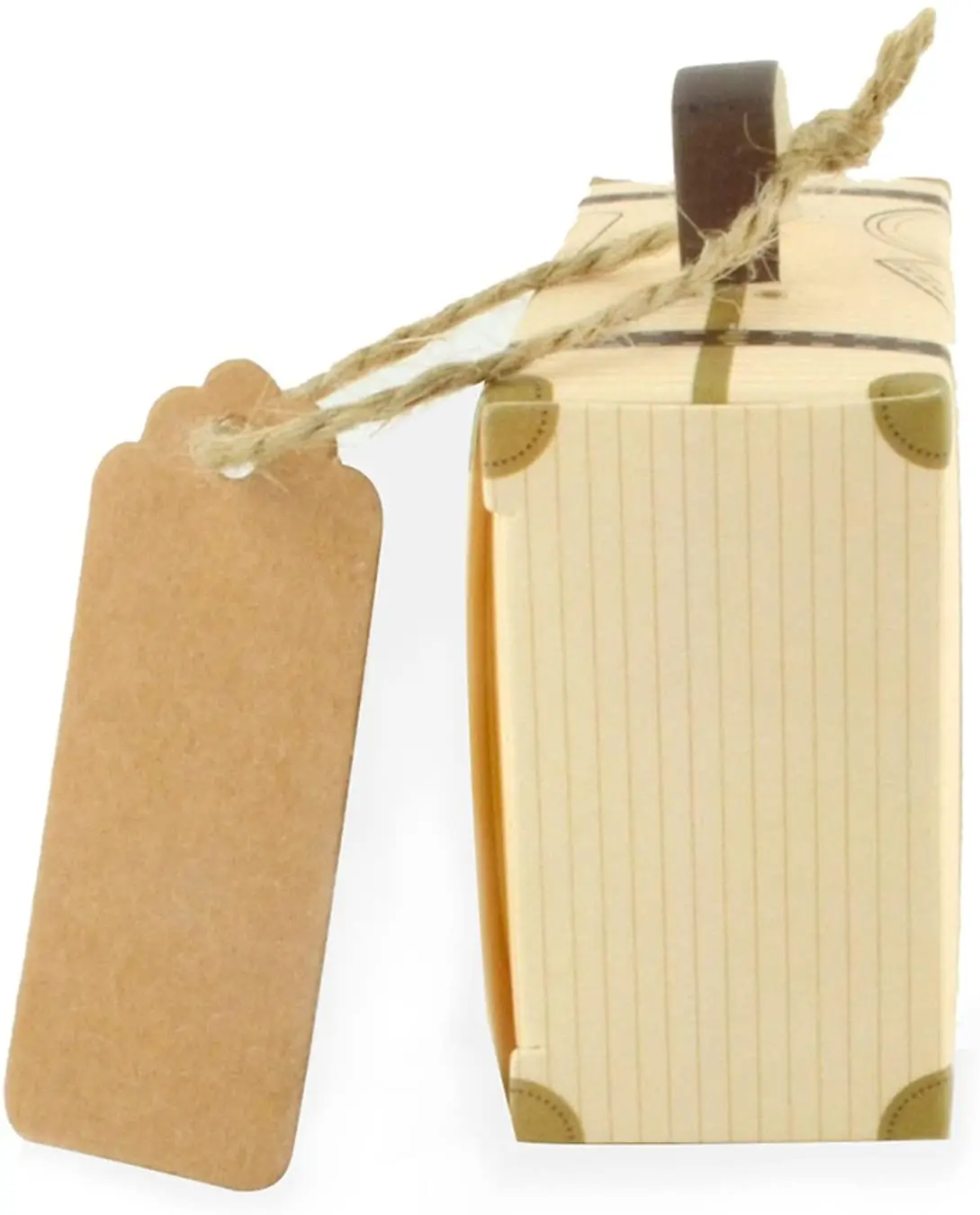 24 Mini Scatole Valigetta Bomboniere - Per Caramelle, Gioielli, Matrimoni, Feste, Con Etichette E Corda