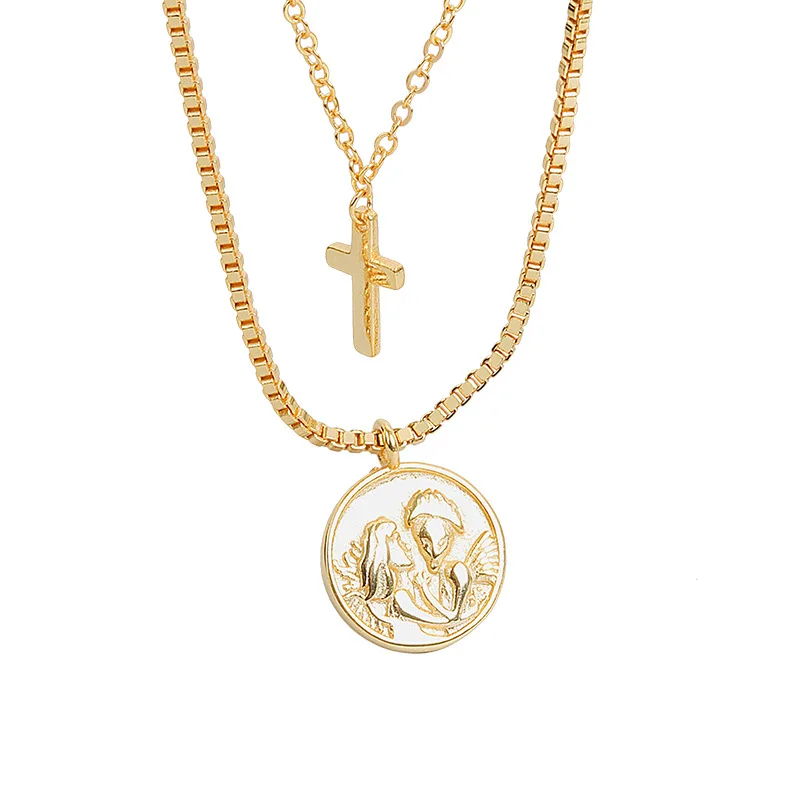 gold angel charm necklace