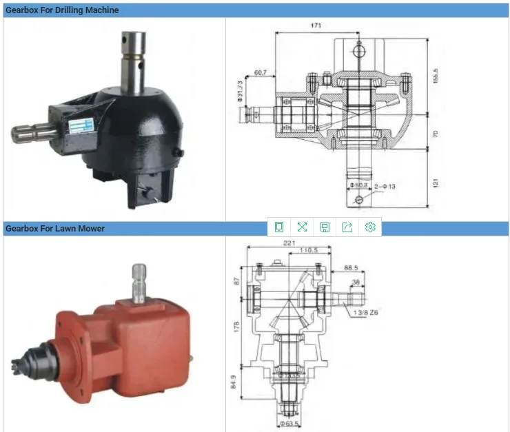 Agricultural Gearbox Tractor Drive Right Angle Pto Shaft Bevel Flail