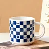 Blue checkerboard pattern