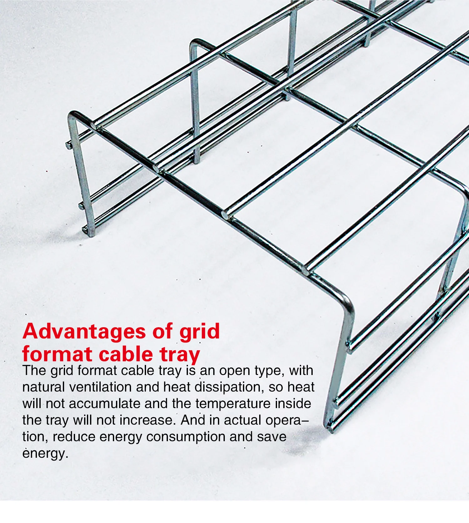 Steel Wire Mesh Cable Tray Gi / Pre Galvanized Perforated Cable Tray