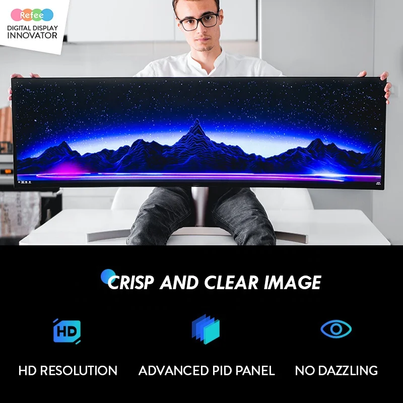 Digital Signage Advertising Player Shelf Edge Supermarket Ultra Wide Shelf Lcd Refee Stretched Bar Video Display