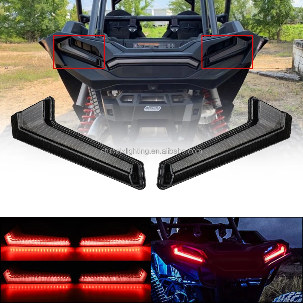 Pair Smoked Tail Lights For Polaris Rzr 1000 Xp Turbo (s) 2019 2020