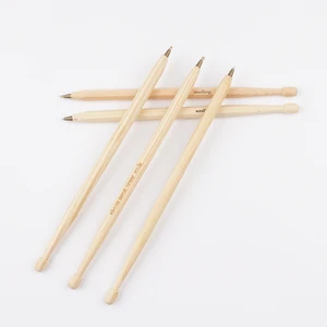 High End OEM Wood Drumstick Pen With Blanks Slim Wooden Engtaved Customized Name Custom Printed Logo for School Gift Roller Ball