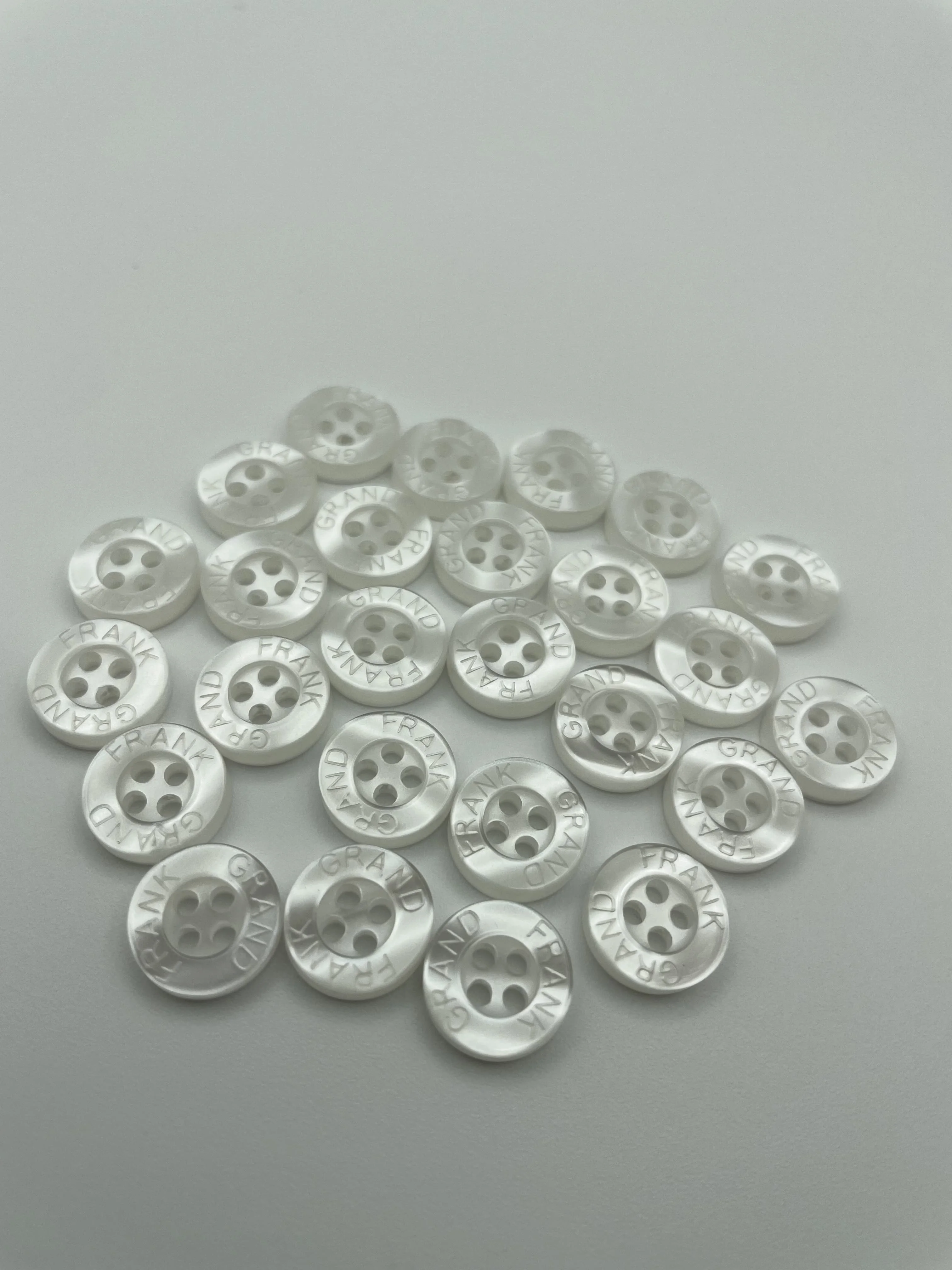 10mm Customize Logo White Small Buttons for Sewing Crafts Resin Buttons Bulk Shirt Clothes Flatback Buttons