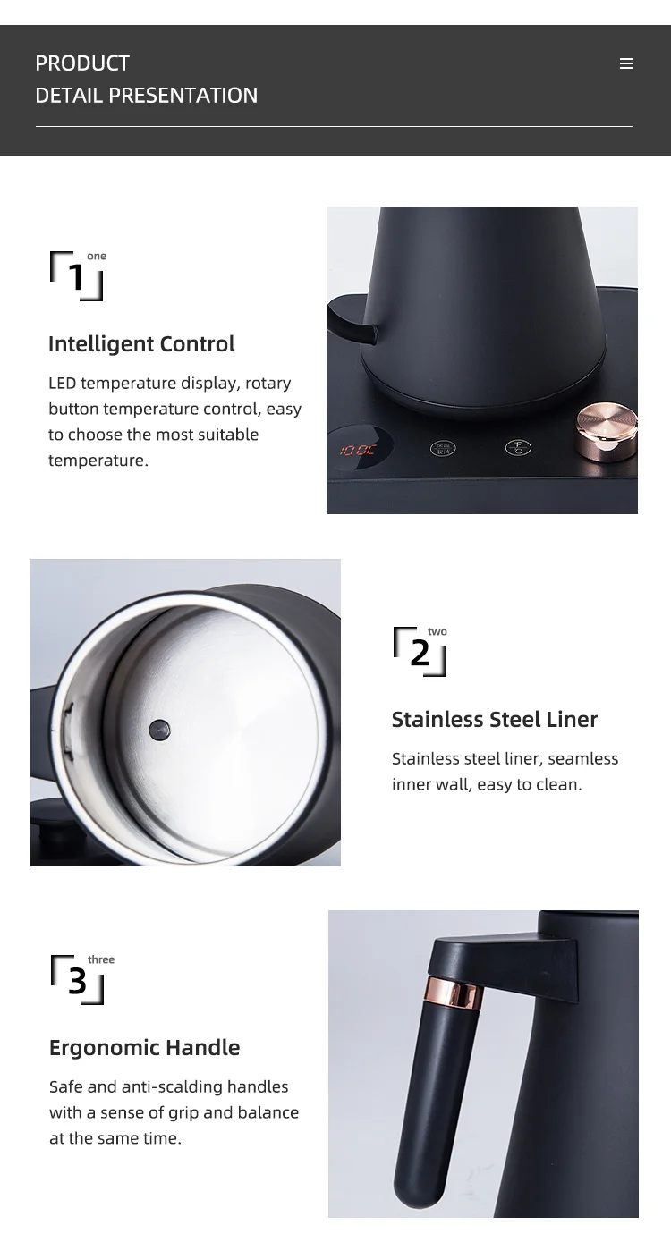 Electric Kettle,Gooseneck Coffee Pot,Insulated Electric Kettle,Quick