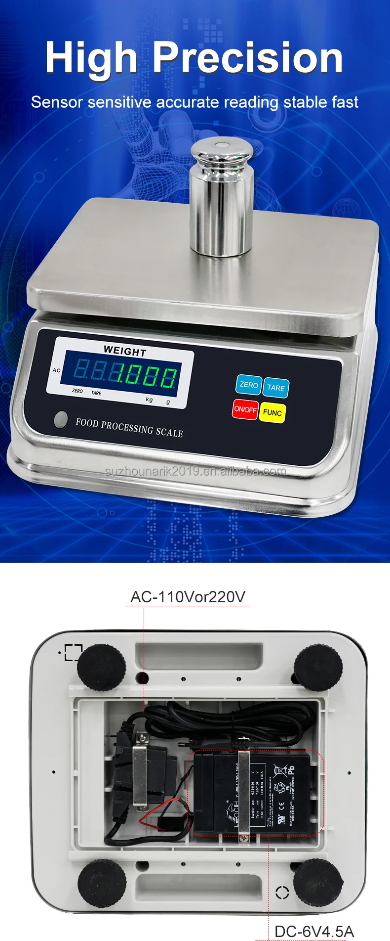 NVK IP68 Waterproof 6kg Digital Weighing Scale 15kg 30kg Counting Scale  Seafood Electronic Fishing Food Waterproof Scales