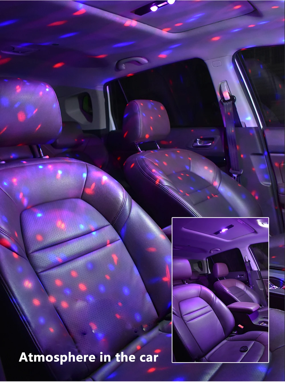 RGB LED Car Atmosphere Lamp USB Wireless Roof Star Light Multiple Modes Automotive Interior Lights Auto Interior Lighting
