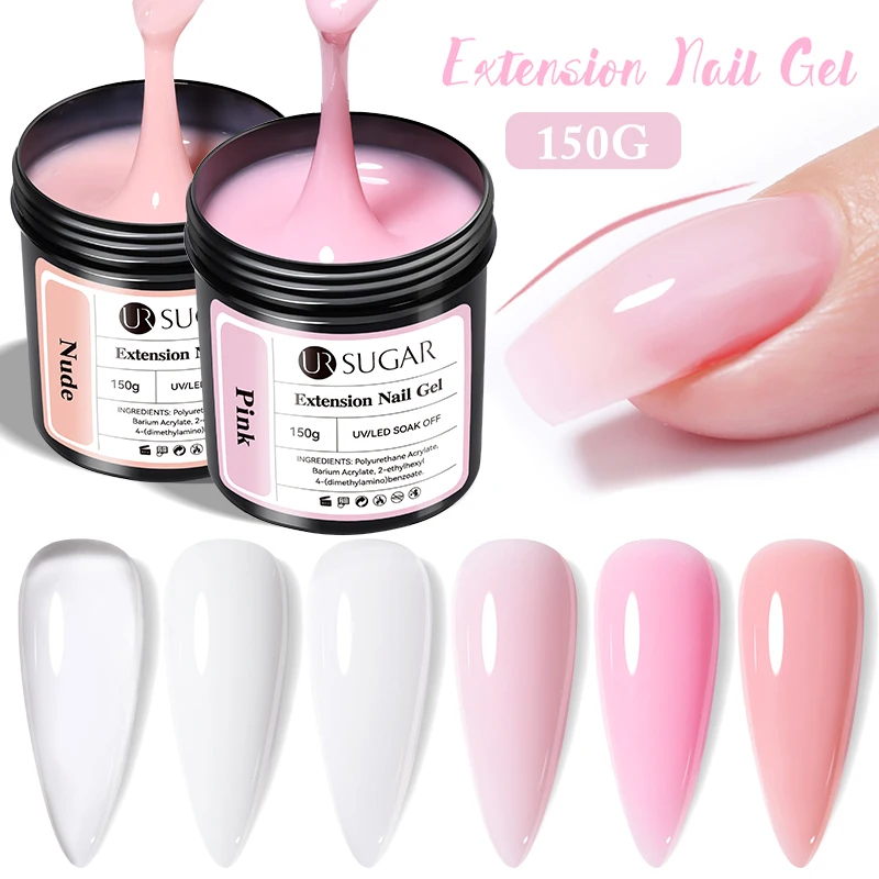 Gel De Construction Pour Ongles UR SUGAR Transparent - 150 G - Neuf LED/UV - Soin Pro