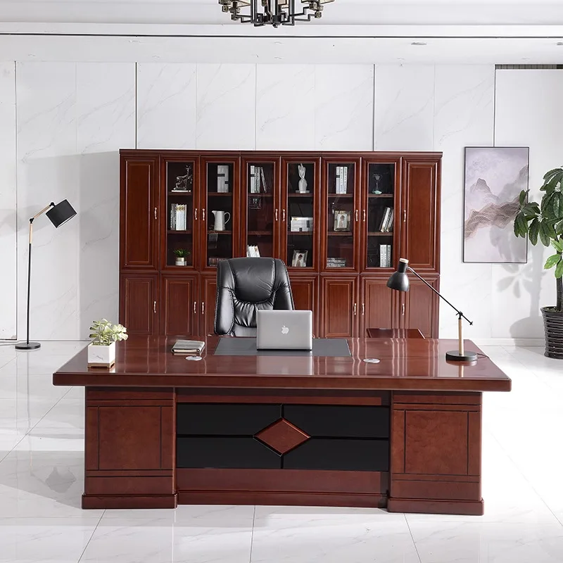 Office Workstation Modern Work Ceo Executive Furniture Luxury Desks for Room Table and Chair Set Modern Design image 6