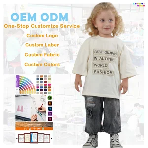 Newest Vintage Summer Customize Clothing Streetwear Summer Plain Toddler T Shirt Kids Custom logo t Shirt