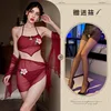 Calze rosso nero con cavallo aperto