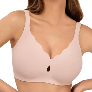 Bras for Women No Underwire Wave Push up Wireless Bra Seamless Bras 3/4 Coverage Bralettes Lift Everyday Bras