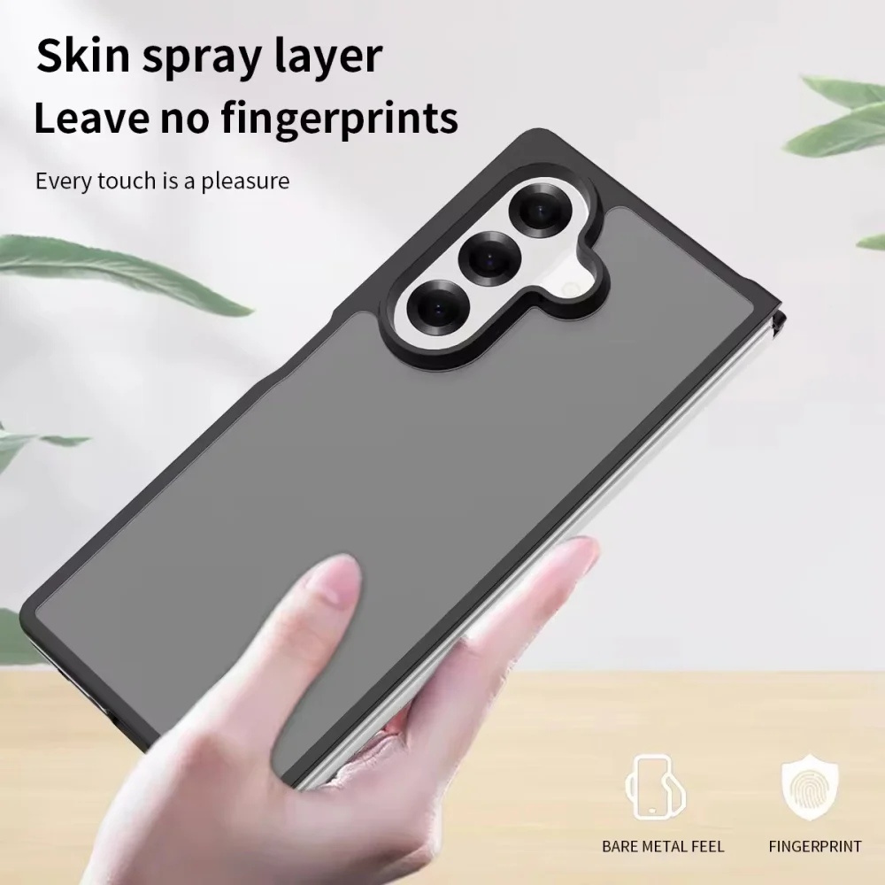 product phone cases for samsung galaxy z fold 7 case tpu pc skin friendly anti yellow shockproof matte magnets-3