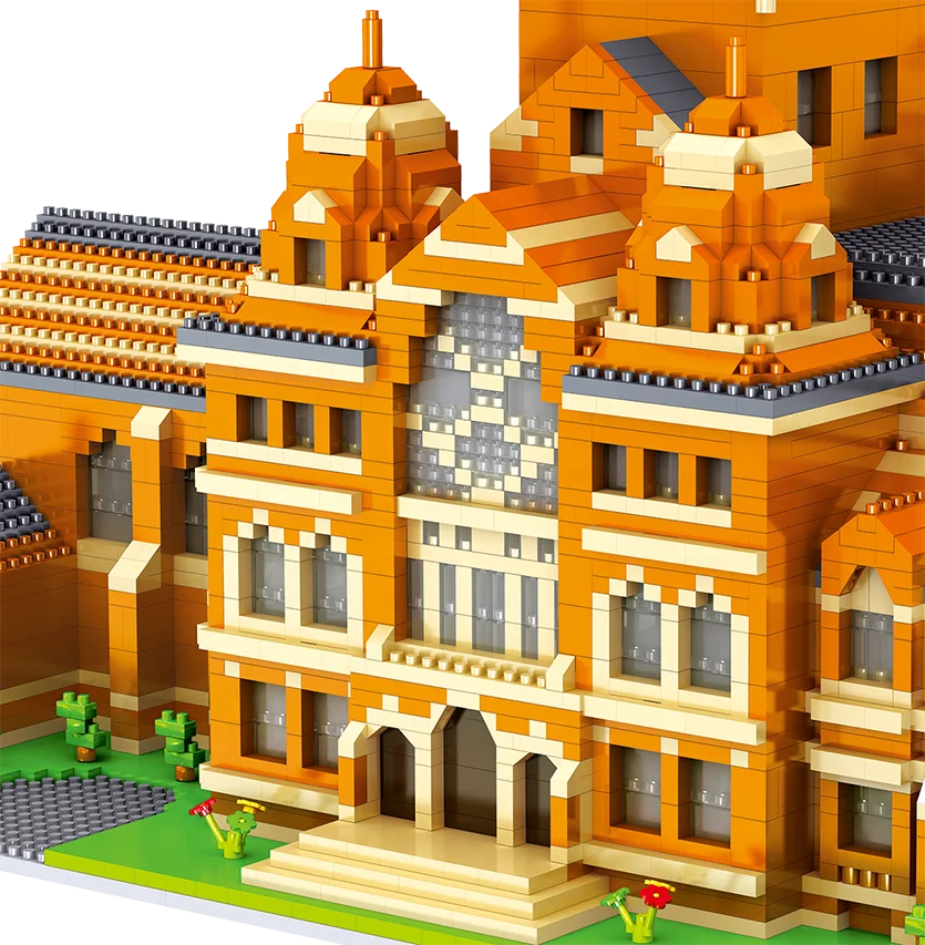 Architecture Diamond Building Block Sets Block Toys Harvard University 5379PCS