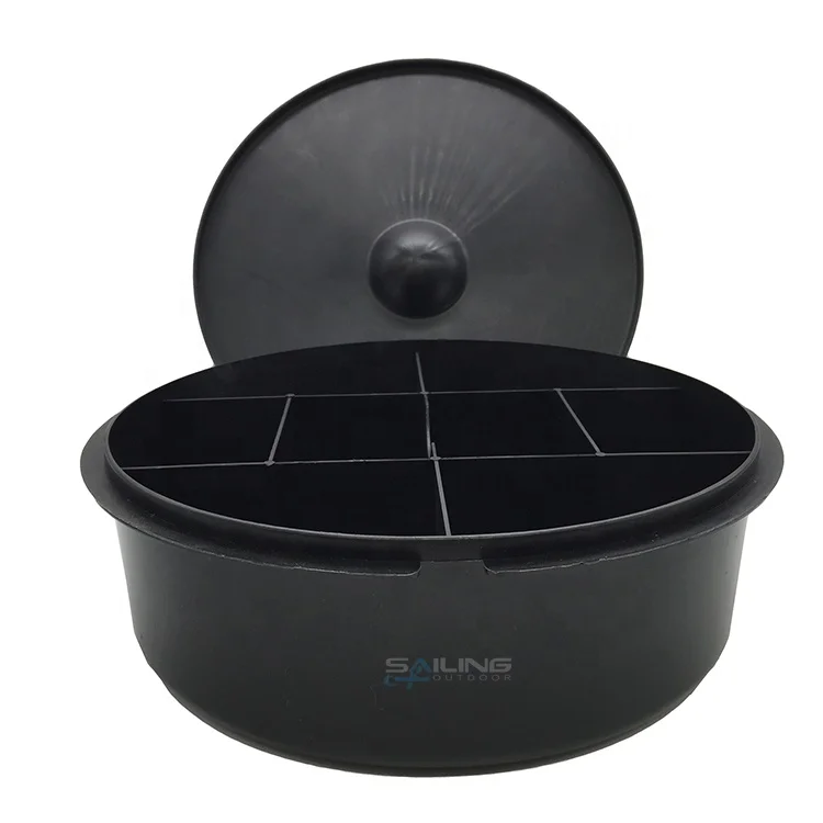 8 Inch Round Fishing Tackle Waterproof Box - Kayak Accessories
