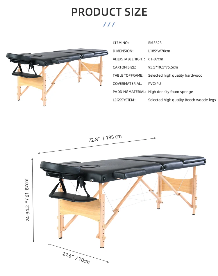 Facial Salon Lash Bed Adjustable Folding Portable Massage Spa Table Bed