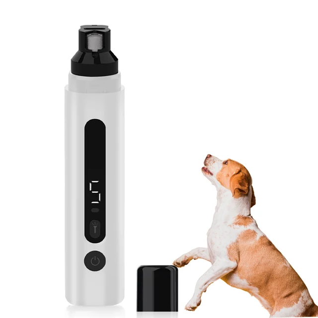 Wholesale Pet Electric Nail Grinder New Dog Nail Sharpener Portable Rechargeable Pet Nail Sharpener Led Battery Display Mute