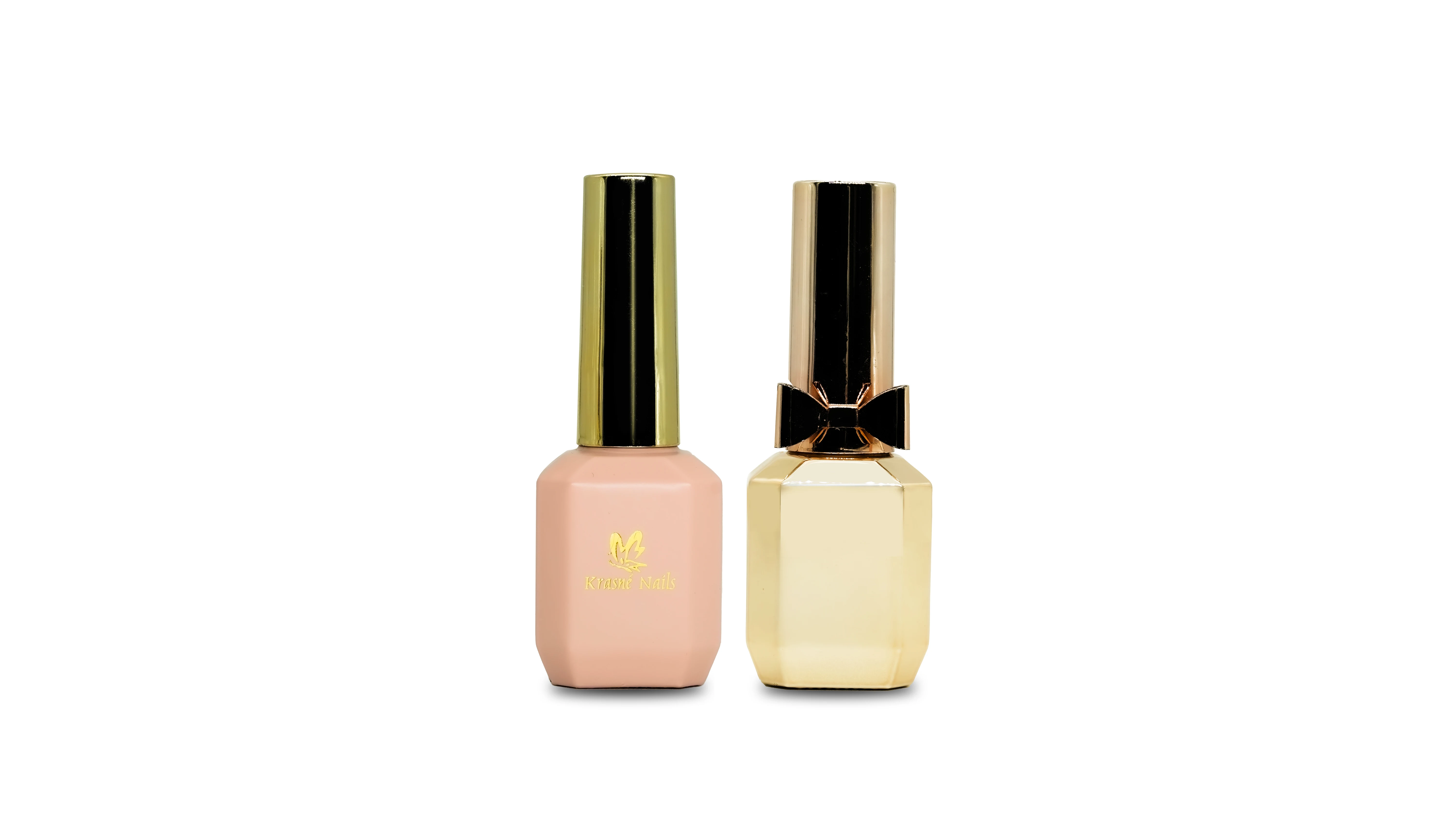 ISO20001 SGS Gold Plated 8ml Nail Polish With Bow On Bottle