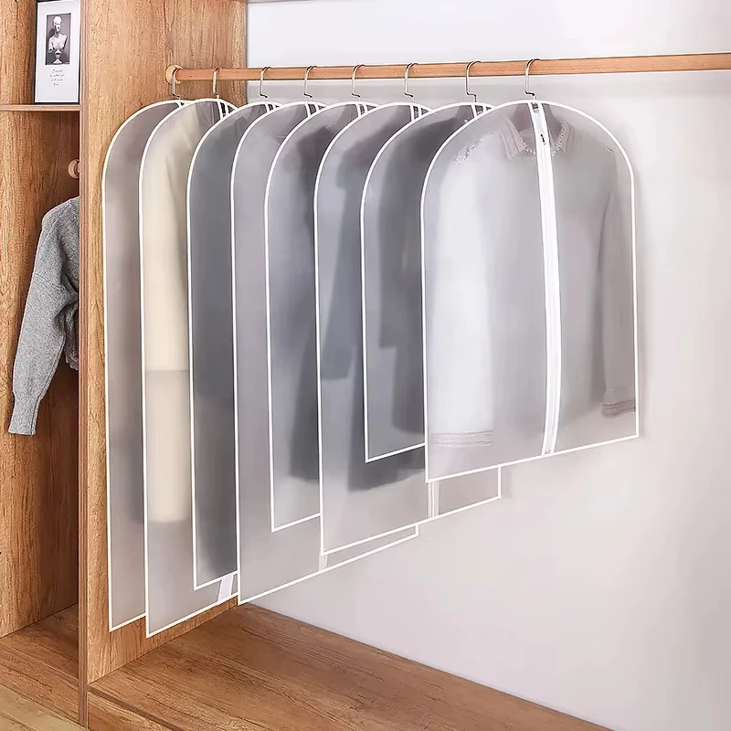 Hot Selling Simple and Modern Suit Dust Cover PEVA Transparent Storage Hanging Clothes Bag Designer Garment Bags