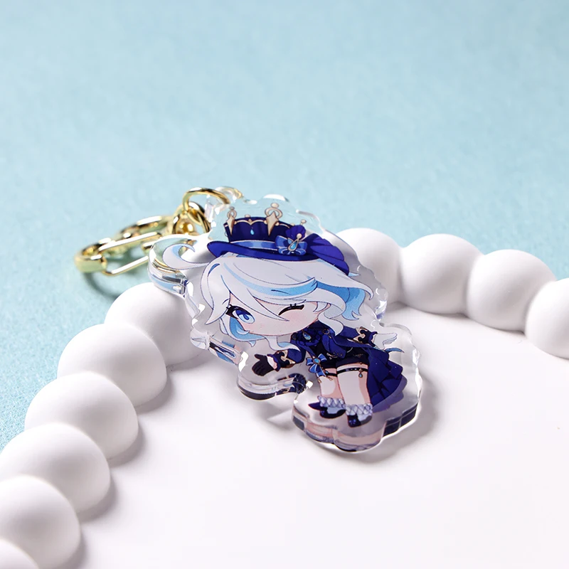 Großhandel benutzerdefinierte bedruckte Schlüsselanhänger, niedliche Acrylanhänger, UV-Druck, Kunststoff-Schlüsselbänder